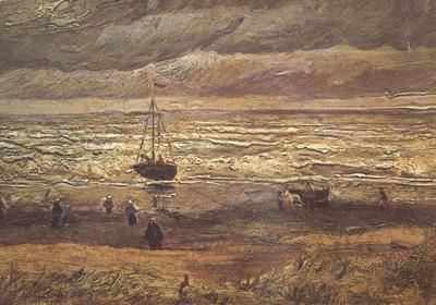 Vincent Van Gogh Beach at Scheveningen in Stormy Weather (nn04) China oil painting art